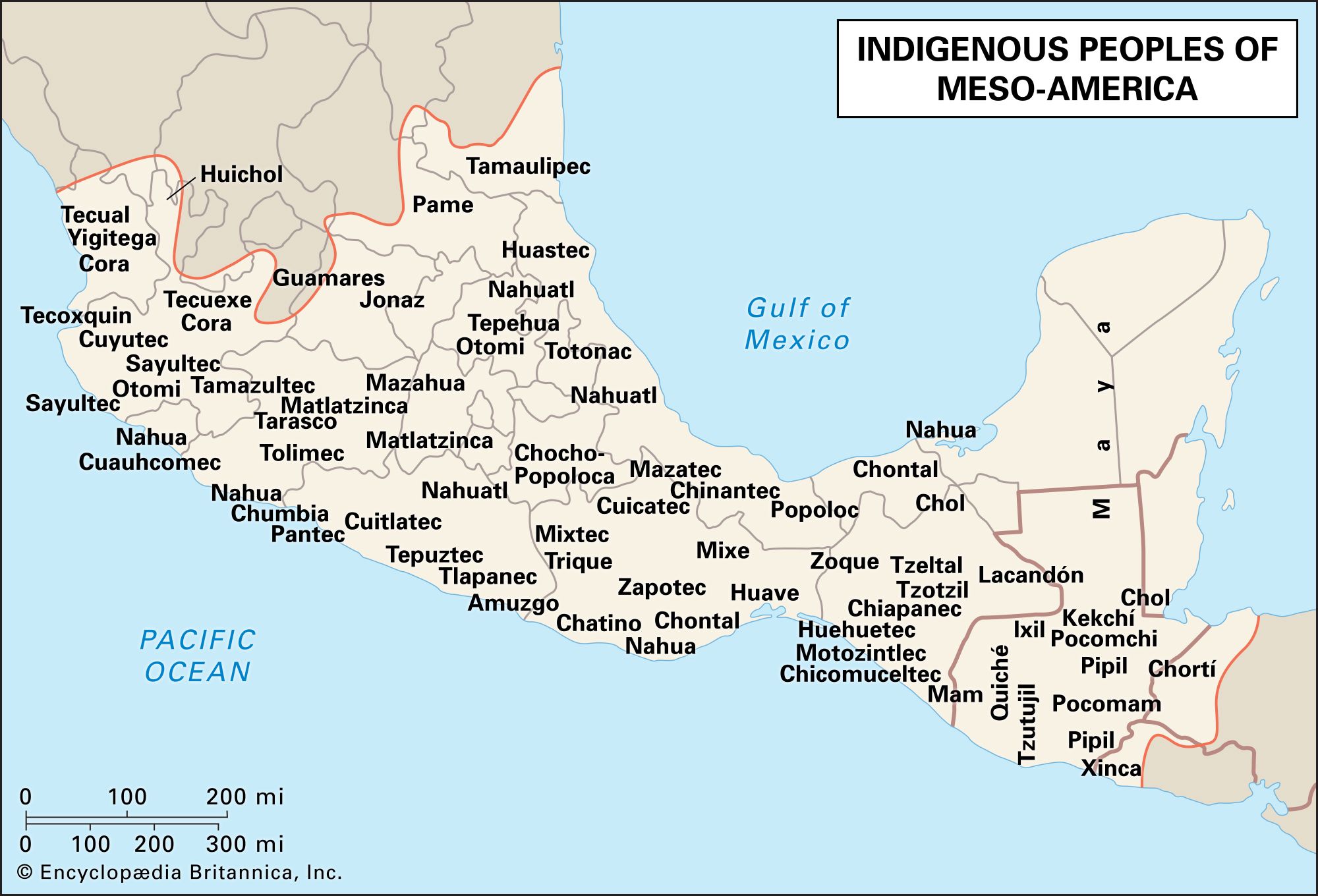 Distribution of Meso-American Indians.