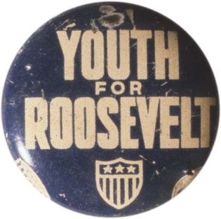 Franklin D. Roosevelt campaign button