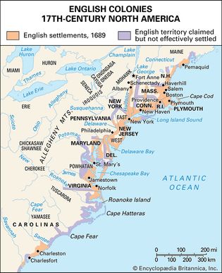 English colonies in 17th-century North America