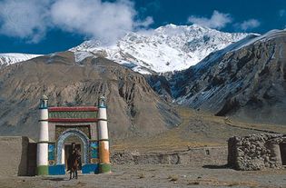 Xinjiang, China: Kyrgyz mosque in the Pamirs