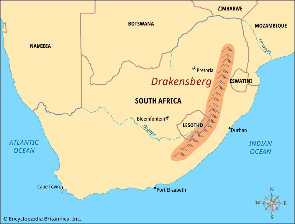 Drakensberg: map