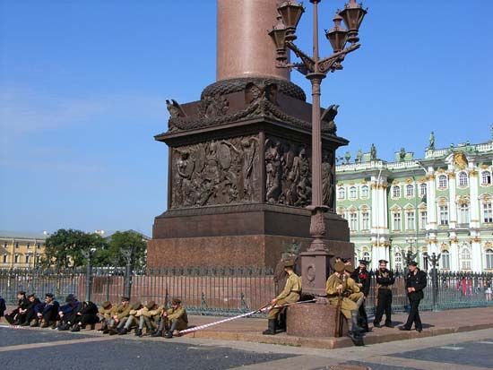 St. Petersburg: pedestal of the Alexander Column