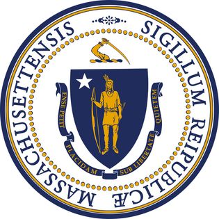 The state seal of Massachusetts has remained in essentially the same form since 1780, though details changed and were standardized in 1898. The arms, as on the state flag, include a crest (an arm holding a sword) and a ribbon with the motto "EnsePetit Pl