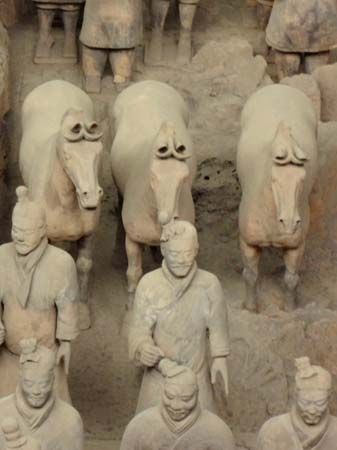 Qin tomb: terra-cotta soldiers and horses