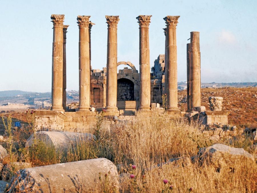 Temple of Artemis at Jerash, Jordan. (Jarash, Jordan)