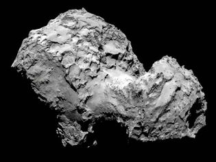 Comet 67P/Churyumov-Gerasimenko photographed by Rosetta spacecraft