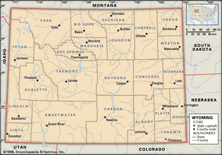 map of Wyoming