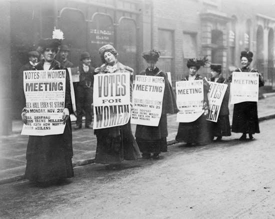 Women's suffrage: London demonstrators