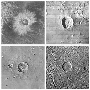 four impact craters