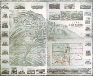 map of Colorado gold regions in 1862