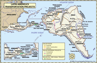 South America's new transportaion projects.