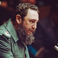 Fidel Castro addressing the General Assembly, United Nations, New York, October 14, 1979.