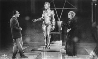 Alfred Abel, Brigitte Helm, and Rudolf Klein-Rogge in Metropolis