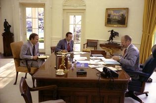 Dick Cheney in the Oval Office