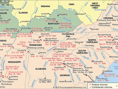 American Civil War: western and Carolina campaigns