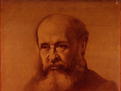 Anthony Trollope, oil painting by S. Laurence, 1865; in the National Portrait Gallery, London.