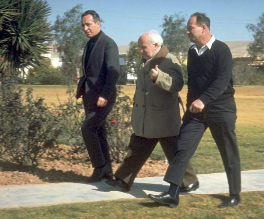 David Ben-Gurion and Shimon Peres