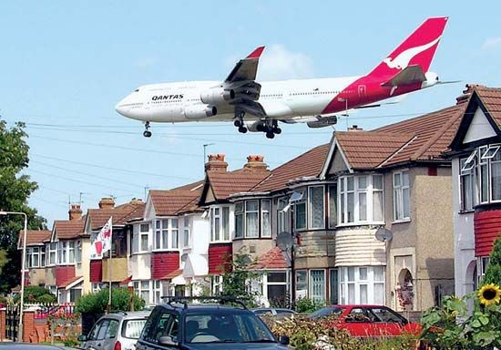 The skies over Heathrow