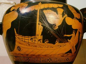 Sirens tempting Odysseus