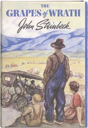 Dust jacket of The Grapes of Wrath