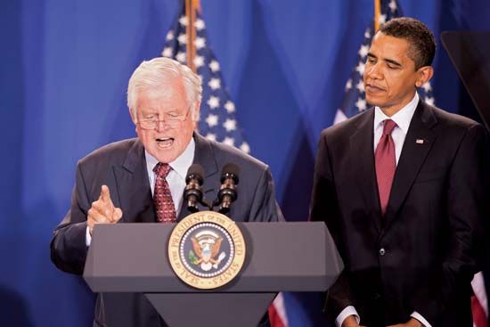 Ted Kennedy and Barack Obama