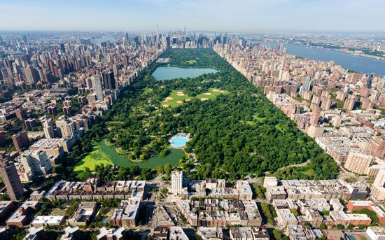 New York City: aerial view of Central Park