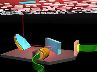 Study how an infrared laser scans the metallic reflective underside of a compact disc to read recorded sound