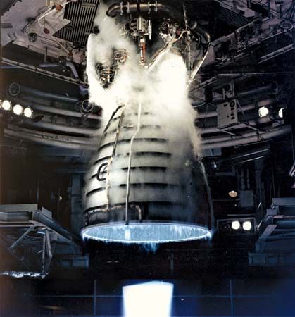 space shuttle engine test