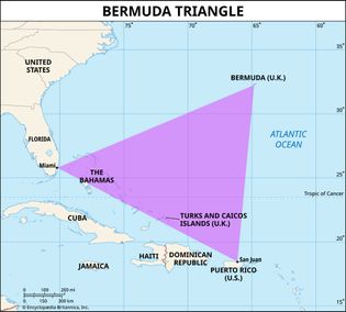 map of the Bermuda Triangle