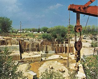 Granite quarry at St. Cloud, Minnesota.