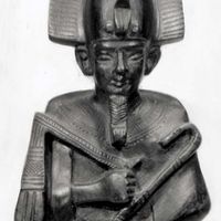 Osiris, bronze figurine of the Late Period; in the Egyptian Museum, Berlin