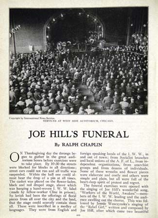 article on Joe Hill's funeral