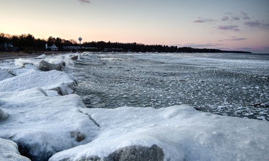 Lake Huron in winter