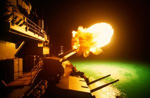 USS Missouri during the Persian Gulf War