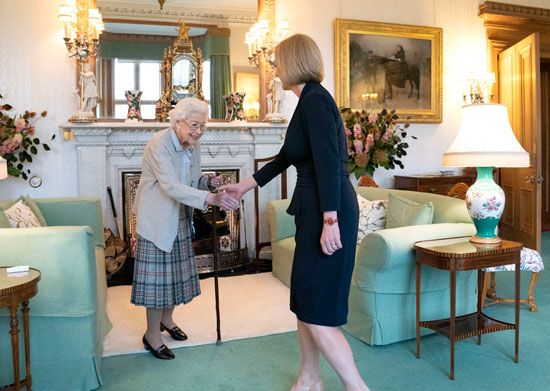 Elizabeth II and Liz Truss