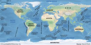 Major features of the ocean basins