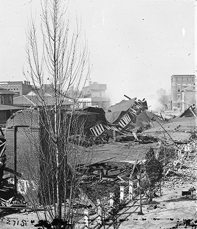 ruins of an Atlanta depot