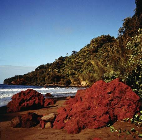 Tanna Island, Vanuatu: volcanic rock