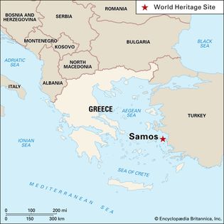 Sámos, Greece, designated a World Heritage site in 1992.