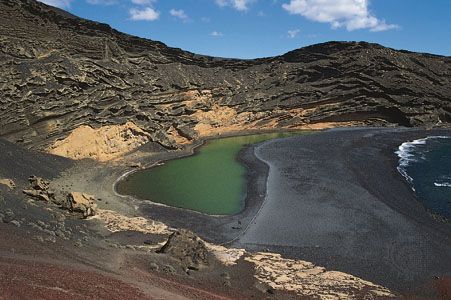 El Golfo lagoon, Canary Islands, Spain