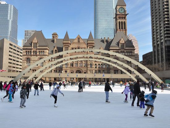 Toronto ice skaters