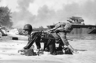 U.S. Marines on Saipan, Mariana Islands, 1944