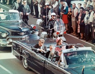 John F. Kennedy in Dallas motorcade