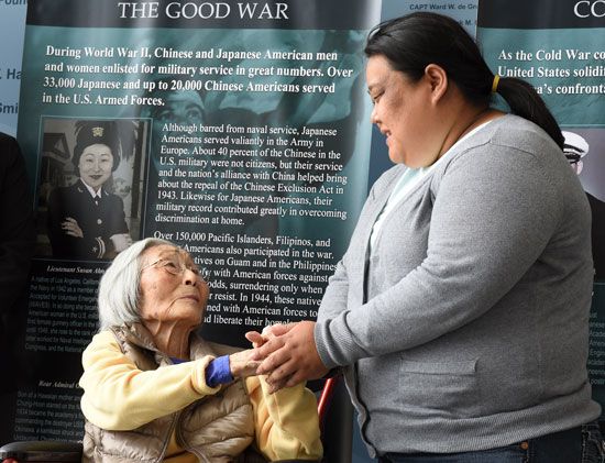 Susan Ahn Cuddy at the U.S. Navy Seabee Museum