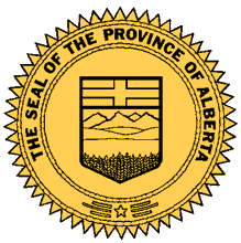 The official seal of the Province of Alberta.