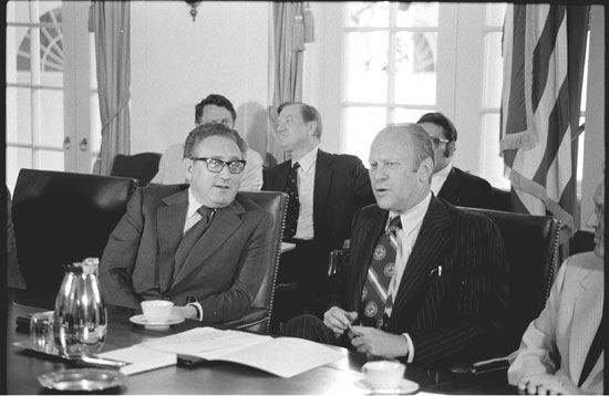 Henry Kissinger and Gerald Ford