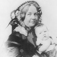 Elizabeth Cady Stanton and her daughter, Harriot--from a daguerreotype 1856