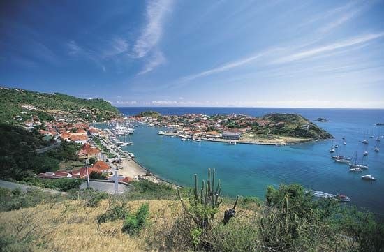 Gustavia harbour, Saint-Barthélemy, Lesser Antilles.