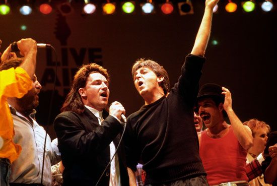 Live Aid finale at Wembley Stadium