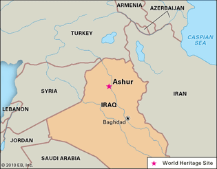 Ashur, Iraq, designated a World Heritage site in 2003.